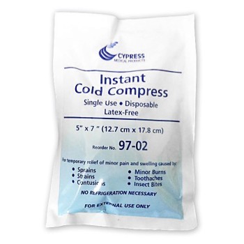 ICE PACK,COLD INSTANT DISP 5"X7",1/PACK