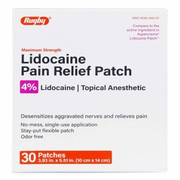LIDOCAINE PAIN RELIEF,PATCH 4%,30/CT
