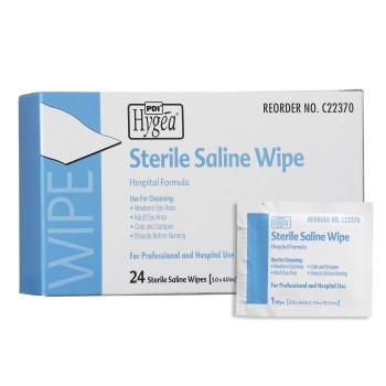 WIPE,ISOTONIC SALINE STR 6"X4",24/BX