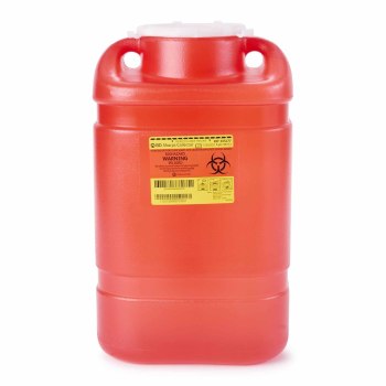 CONTAINER, SHARPS RED 19.7QT FNL LID,8/CS