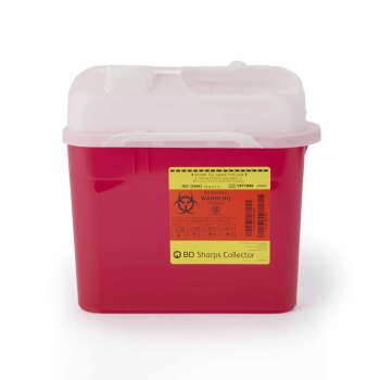 CONTAINER, SHARPS RED 5.4QT SIDE-ENTRY,20/CS