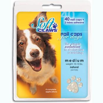 KIT,SOFT CLAWS,TAKE HOME,CANINE,MED,CLEAR,40 NAIL CAPS