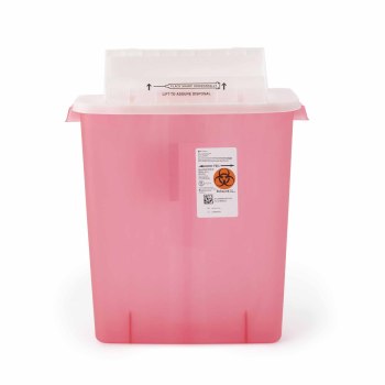 CONTAINER, SHARPS TRANS RED 3GL,10/CS