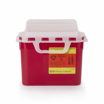 CONTAINER, SHARPS RED 5.4QT,12/CS