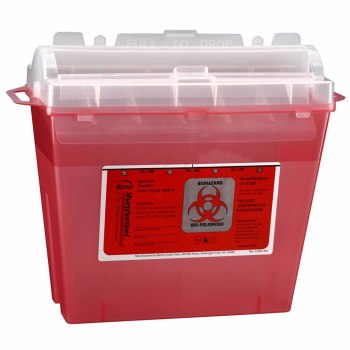 CONTAINER, SHARPS RED 5QT,32/CS