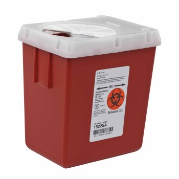 CONTAINER, SHARPS RED 2.2QT,60/CS