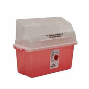 CONTAINER, SHARPS TRANSP RED 5QT,14/CS