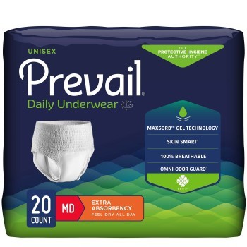 BRIEF,PULL-ON PREVAIL MD,20/PK,4PK/CS