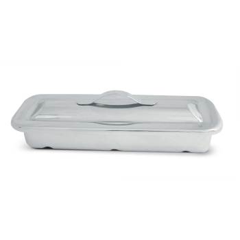 STAINLESS STEEL CATH TRAY, 8-3/4x3-1/4x1-1/2, W/COVER