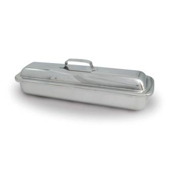 STAINLESS STEEL CATH TRAY, 17-1/4x4-1/2x2", W/COVER