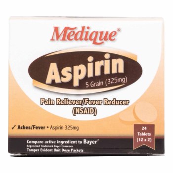 ASPRIN, TAB 325MG,24,1/BX