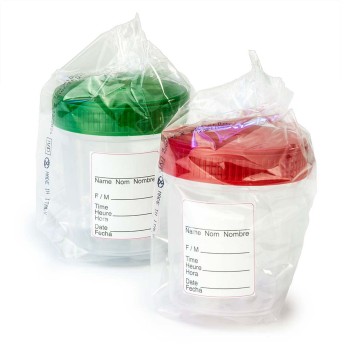 SPECIMEN CONTAINER,4OZ,RED SCREWCAP,ID LABEL,STERILE,INDIVIDUALLY WRAPPED,250/CS