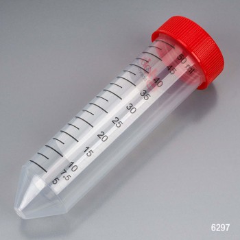 CENTRIFUGE TUBE,HIGH PERFORMANCE,50ML,RED CAP,ASSEMBLED,STERILE,RE-SEALABLE BAG,500/CS