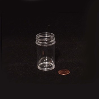 JAR,WIDE MOUTH,26ML (7/8OZ),PS,33MM OPENING,1 X 1 7/8",1452/CS