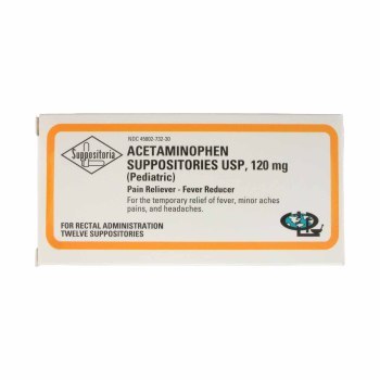 ACETAMINOPHEN SUPPOSITORY 120MG 12/BX