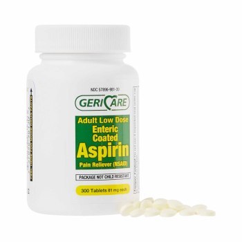 ASPIRIN,TAB ENTERIC LOW DOSE 81MG,300/BT