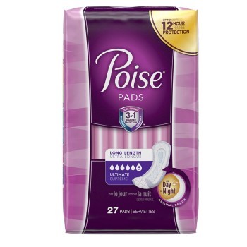 PAD,INCONTINENCE,POISE ULTRA LONG,27/PK