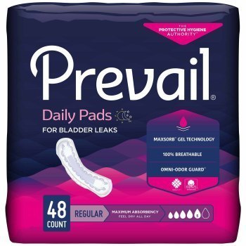 PAD,INCONTINENCE,PREVAIL,BLADDER,CONTROL,11",48/PK
