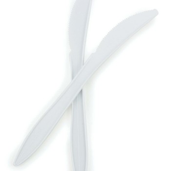 KNIFE,PLASTIC MED WGHT WHT 6.5",1000/CS