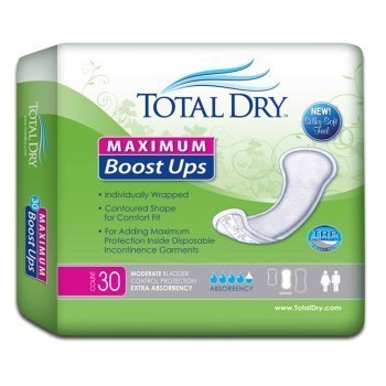 PAD,INCONTINENCE,TOTALDRY,MAX BOOSTER,30/BG