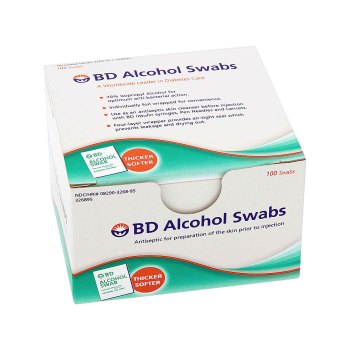 SWAB ALCOHOL REGULAR 1" X 1" 100 E,1200 EA/CS