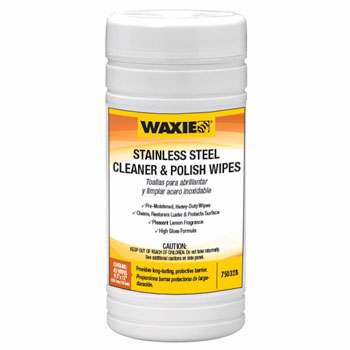 CLEANER,STAINLESS STEEL,WIPES 40/CANISTER,EACH, Saline/Waters