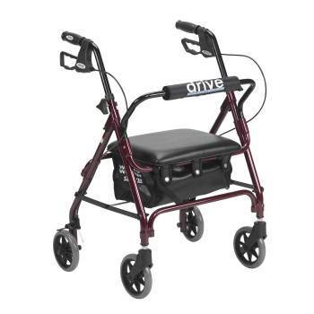 ROLLATOR,LOW HANDLE,PADDED,BACKREST,RED,JUNIOR
