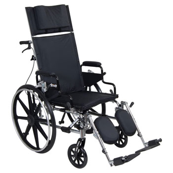 WHEELCHAIR,FULL RECLINING,VIPER PLUS GT,FULL ARMS,16IN