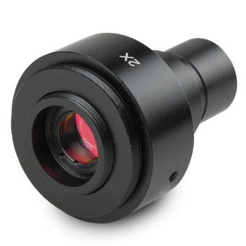 UNIVERSAL SLR ADAPTER WITH BUILT-IN 2X,LENS FOR STANDARD 23.2MM TUBE. NEEDS T2,EACH
