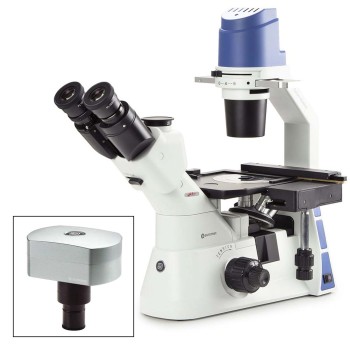 INVERTED TRINOCULAR MICROSCOPE WITH MECH,STAGE 10/20/40X,W/ CAMERA,EACH