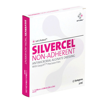 DRESSING,ANTIMICROBIAL,SILVERCEL,NON-ADHERING,2"X2",10/BX