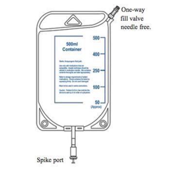 IV BAG,COLLAPSIBLE EMPTY,2000ML,1/EACH
