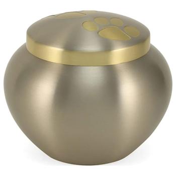 Urn,Pewter/Brass double paw Odyssey sm urn