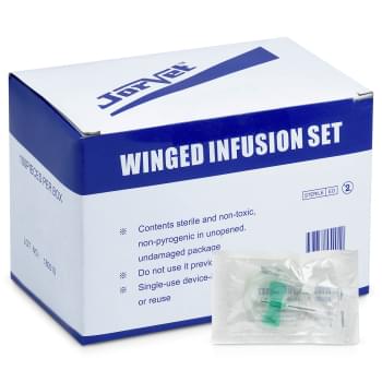 IV set, winged infusion, 21G, 12" tubing, sterile, 100/bx