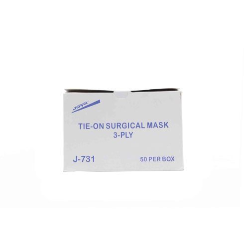 Mask, surgical 3 ply w/ ties, 50/bx, 6bx/case