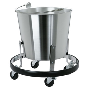 S/S,KICK BUCKET AND FRAME,14.5"D X 12"H