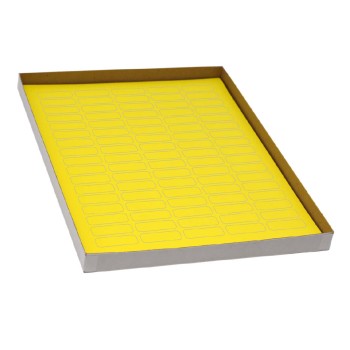LABELSHEETS,CRYO,33X13MM,FOR1.5-2MLTUBES,20 SHEETS,85 LABELS PER SHEET,YELLOW,1700/BX