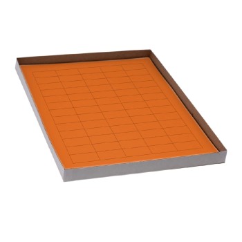 LABELSHEETS,CRYO,38X19MM,FOR GENERAL USE,20 SHEETS,60 LABELS PER SHEET,ORANGE,1200/BX