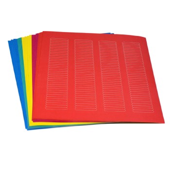 LABEL SHEETS,CRYO,38X6MM,FOR MICROPLATES,ASST COLORS(780EA BL,GRN,VLT,RED,YLW),3900/BX