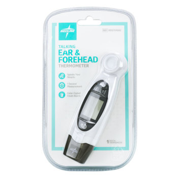 Medline Talking Infrared Ear & Forehead Digital Thermometer