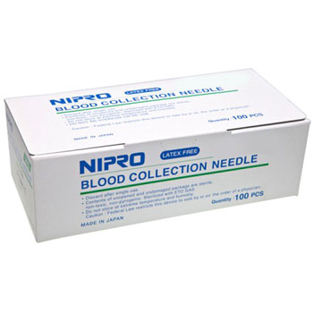 NIPRO NEEDLE,BLOOD COLLECTION,NM+22G38,22G X 1-1/2",100/BOX