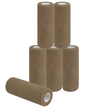TAPE,COHESIVE TAN,H/T,6"X5YD,6/PACK
