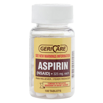 ASPIRIN,TABLETS,325MG,100/BT(BAYER),EA