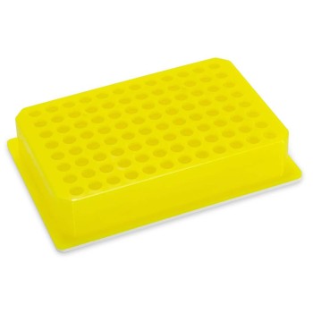 PCR COLD WORK RACK,4°C,96 WELL FOR PCR,PLATES AND STRIPS,GREEN TO YELLOW,2/PK