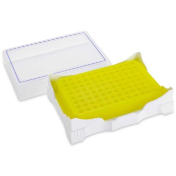 PCR COLD WORK RACK,SBS /ISBER FOOTPRINT,4°C,96 WELL FOR PCR,GREEN TO YELLOW,2/PK