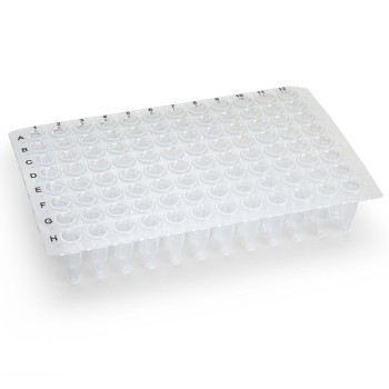 0.2ML 96-WELL PCR PLATE,NO SKIRT,CUTTABLE FLAT TOP,CLEAR,10/BX