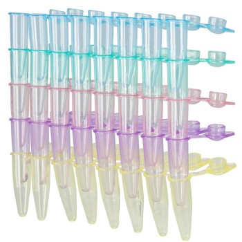 QUICKSNAP 0.2ML 8-STRIP TUBES,WITH,INDIVIDUALLY-ATCH DOME CAPS,ASST COLORS,120/BX