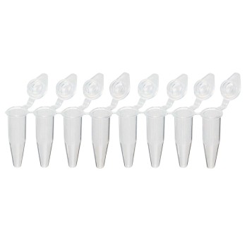 QUICKSNAP PCR 8-STRIP TUBES,0.2ML,PP,NATURAL,WITH INDIVIDUALLY ATTACHED DOME CAPS,120/BX