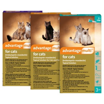 ADVANTAGE MULTI FOR CATS,TURQUOISE,0.23ML/TUBE,3 TUBES/CARD,6 CARDS