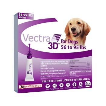 PHV VECTRA 3D,FOR DOGS,56-95 LBS,3X12